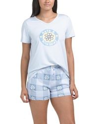 TJ Maxx - 2Pc Have A Nice Daisy Sleep Top And Shorts Set For Spandex/Polyester - Lyst