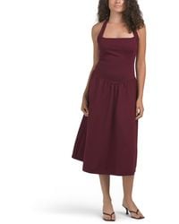 TJ Maxx - Drop Waist Halter Neck Midi Dress For Nylon/Spandex/Rayon - Lyst