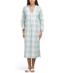 TJ Maxx - Button Front Caftan Midi Dress For Cotton - Lyst
