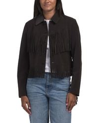 TJ Maxx - Fringe Faux Leather Jacket For Polyester/Leather - Lyst