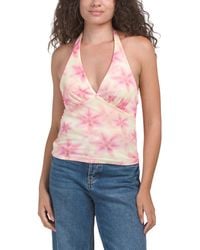 TJ Maxx - Floral Printed Halter Neck Top For Spandex/Polyester - Lyst
