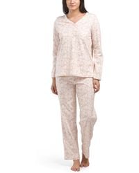 TJ Maxx - Organic Cotton Ditsy Floral Henley Pajama Set For - Lyst