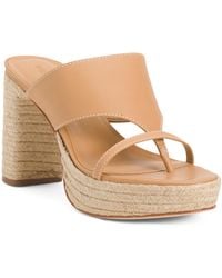 TJ Maxx - Leather Tera Heeled Espadrillle Sandals For - Lyst