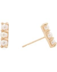TJ Maxx - 14Kt Petite Pearl Bar Stud Earrings - Lyst