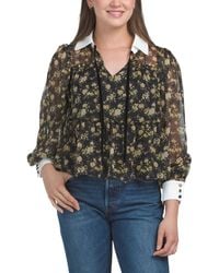 TJ Maxx - Estelle Floral Blouse For Cotton/Polyester/Rayon - Lyst