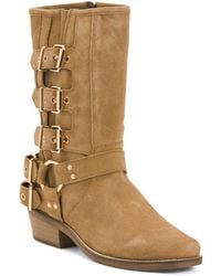 TJ Maxx - Suede Steffie Mid Shaft Moto Boots For /Suede - Lyst