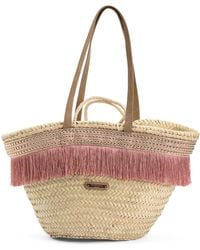 TJ Maxx - Straw Tote With Fringe Detail For - Lyst