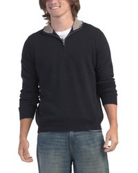 Tj Maxx - Cashmere Quarter Zip Mock Neck Sweater With Contrast Collar For - Lyst