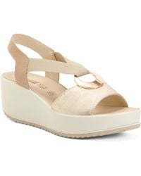 TJ Maxx - Leather Wedge Sandals For Leather - Lyst