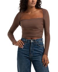 TJ Maxx - Square Neck Long Sleeve Buttery Knit Top For Spandex/Polyester - Lyst