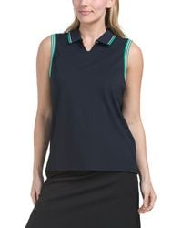 TJ Maxx - Pique Knit Sleeveless Keyhole Neck Top For Nylon/Spandex/Cotton - Lyst
