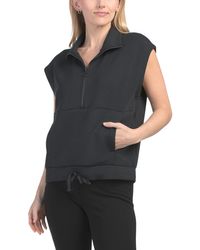 TJ Maxx - Scuba Knit Sleeveless Half Zip Top, Spandex/Modal/Polyester - Lyst