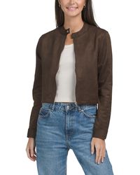 TJ Maxx - Stretch Faux Suede Moto Jacket, Spandex/Polyester/Suede - Lyst