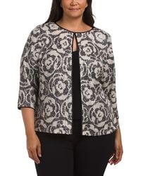 TJ Maxx - Plus Sequin Twofer Top For Spandex/Polyester - Lyst