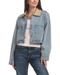 TJ Maxx - Cropped Denim Barn Jacket For Cotton - Lyst