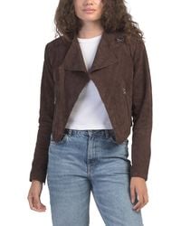 TJ Maxx - Suede Adriana Jacket, Polyester/Suede - Lyst
