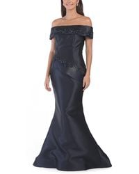 TJ Maxx - Off The Shoulder Mikado Floral Gown For Polyester - Lyst