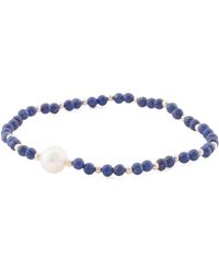 TJ Maxx - 14Kt Lapis Bead Stretch Bracelet - Lyst