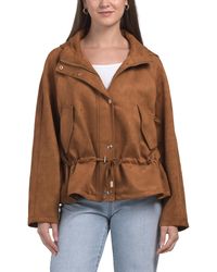 TJ Maxx - Faux Suede Jacket, Spandex/Polyester/Suede - Lyst