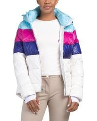 TJ Maxx - Elsa Striped Down Filled Jacket For Nylon - Lyst