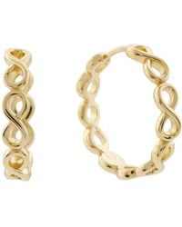 TJ Maxx - 14Kt Plated Sterling Infinity Hoop Earrings - Lyst