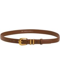 TJ Maxx - Leather Skinny Belt With Brass Buckle For Leather - Lyst