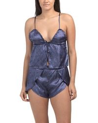 TJ Maxx - 2Pc Ditsy Floral Flyaway Sleep Tank And Shorts Set For Polyester - Lyst