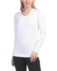 TJ Maxx - Base Layer V-Neck Crew Neck Top, Spandex/Polyester - Lyst