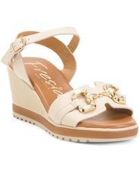 TJ Maxx - Leather One Band Sport Sole Wedge Sandals For Leather - Lyst