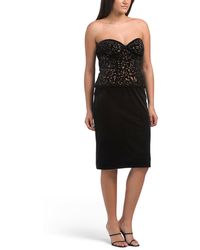 TJ Maxx - Strapless Sweetheart Neck Mini Cocktail Dress For Spandex/Polyester - Lyst