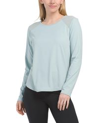 TJ Maxx - Long Sleeve Top With Mesh Detail For Spandex/Polyester - Lyst