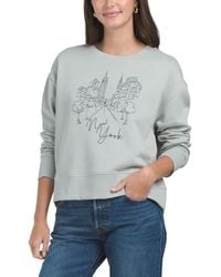 TJ Maxx - Spring Terry Nyc Skyline Pull Over Sweatshirt, Spandex/Cotton/Polyester - Lyst