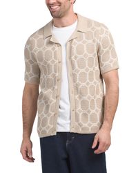 TJ Maxx - Short Sleeve Crochet Button Cardigan For Nylon/Cotton/Polyester - Lyst