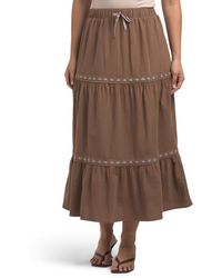 TJ Maxx - Tiered Maxi Skirt For Cotton - Lyst