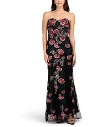 TJ Maxx - Strapless Floral Embroidered Mermaid Gown For Polyester - Lyst