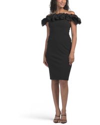 black dress tj maxx Black Gold Sequin Bow Zoria Dress main image 0