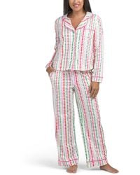 TJ Maxx - 2Pc Heart Striped Long Sleeve Pajama Set For Spandex/Polyester - Lyst