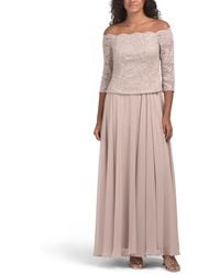 TJ Maxx - Off The Shoulder Lace Gown For Nylon/Spandex/Polyester - Lyst
