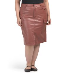 TJ Maxx - Plus Cargo Skirt For Polyester/Leather - Lyst