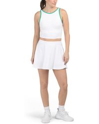 TJ Maxx - 2Pc Nudetech High Neck Crop Tank With Cups And Skirt Set, Spandex/Polyester - Lyst