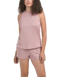 TJ Maxx - 2Pc Ribbed High Neck Tank And Shorts Set For Spandex/Polyester - Lyst