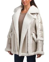 TJ Maxx - Montaigne Shearling Lined Puffer Jacket For Nylon - Lyst