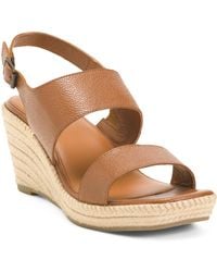 TJ Maxx - Leather Hartley Wedge Comfort Sandals For - Lyst
