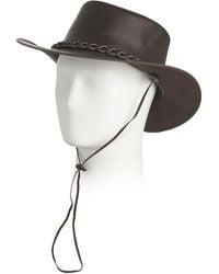TJ Maxx - Leather Cow Split With Snaps Western Hat For - Lyst