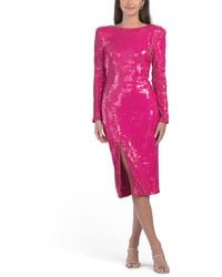 TJ Maxx - Natalie Long Sleeve Sequin Dress For Spandex/Polyester - Lyst