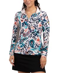 TJ Maxx - Upf 30 Printed Long Sleeve Quarter Zip Jacket For Nylon/Spandex/Polyester - Lyst
