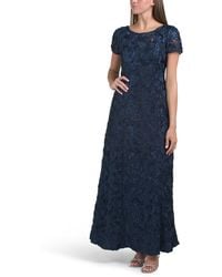 TJ Maxx - Rosette A-Line Sequin Gown For Nylon/Polyester/Rayon - Lyst