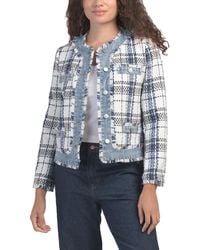 TJ Maxx - Mix Media Denim Tweed Jacket For Cotton/Polyester - Lyst