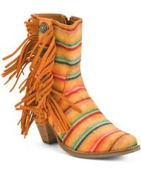 TJ Maxx - Leather Fringe Chili Pepper Western Boots For Leather/Suede - Lyst