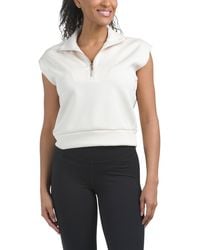 TJ Maxx - Lux Sleeveless Quarter Zip Pullover Top, Spandex/Modal/Polyester - Lyst